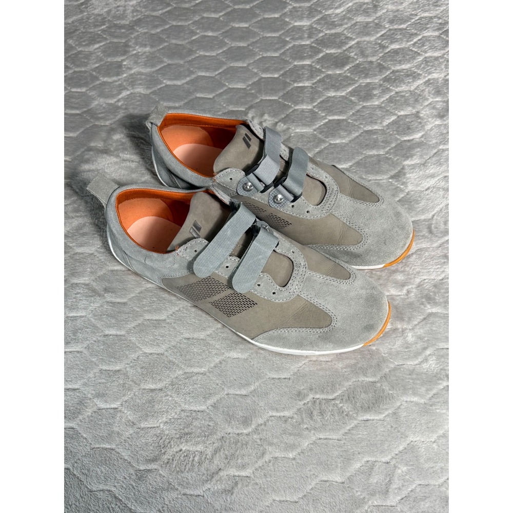 Piloti Mens Grey Suede Driving Shoes Hook Loop Strap Sneakers US 10 see descrip